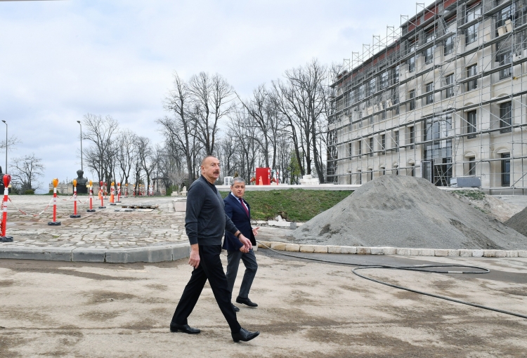 Prezident Daşaltıya gedib, tunellərin tikintisi ilə tanış olub -