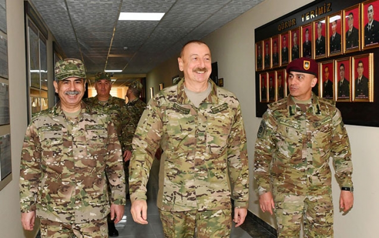 Prezident XTQ-nin hərbi hissəsində olub -