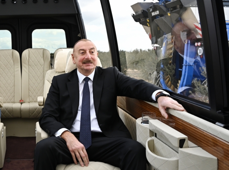 Prezident zeytun zavodunun açılışında iştirak edib -