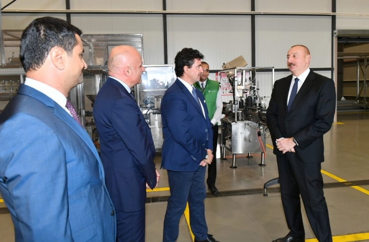 Prezident zeytun zavodunun açılışında iştirak edib -