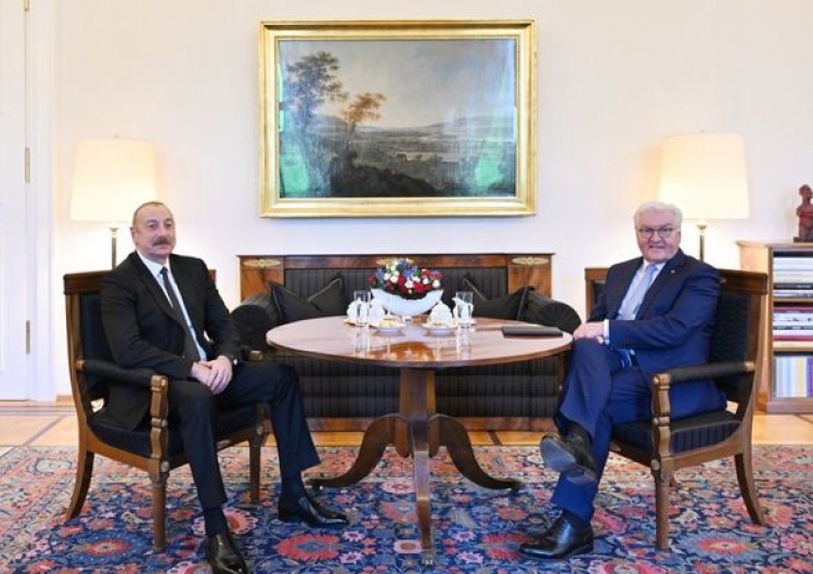 İlham Əliyev Berlində Ştaynmayerlə görüşüb