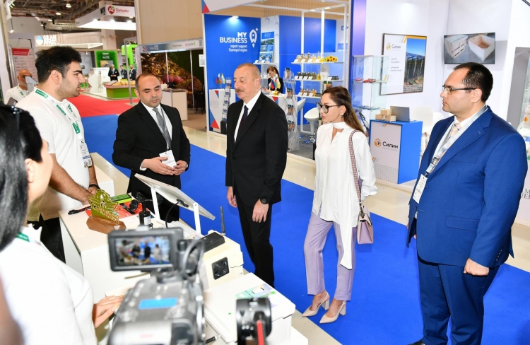 İlham Əliyev və Mehriban Əliyeva XVI “Caspian Agro” və XXVIII “İnterFood Azerbaijan” sərgiləri ilə tanış olublar -