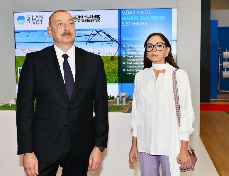 İlham Əliyev və Mehriban Əliyeva XVI “Caspian Agro” və XXVIII “İnterFood Azerbaijan” sərgiləri ilə tanış olublar -