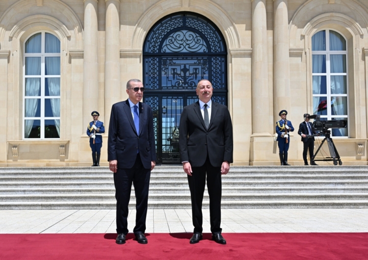 Ərdoğanın rəsmi qarşılanma mərasimi olub -