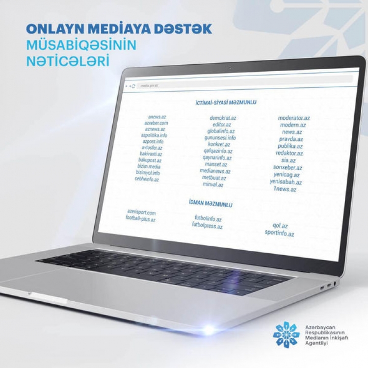 Saytlara və qəzetlərə dəstək layihəsi ilə bağlı müsabiqənin nəticələri açıqlanıb