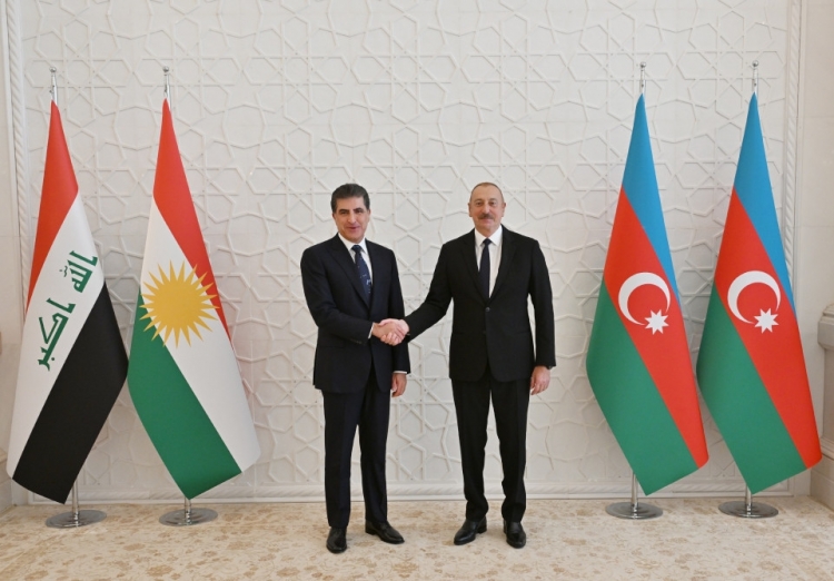 Prezident İlham Əliyev Neçirvan Bərzani ilə görüşüb