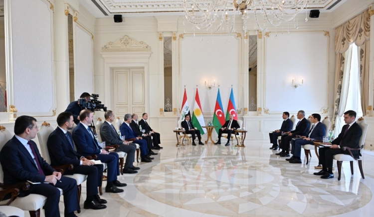 Prezident İlham Əliyev Neçirvan Bərzani ilə görüşüb