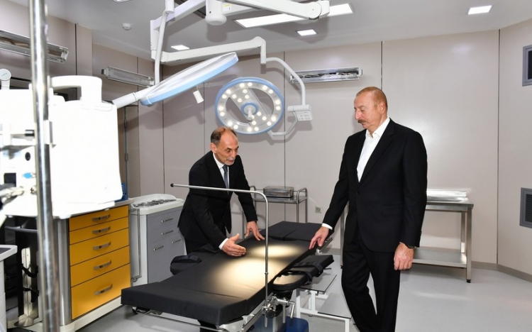 Samux Rayon Mərkəzi Xəstəxanasının yeni binasının açılışı olub -