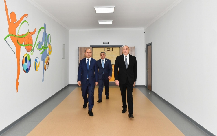 Prezident Xırdalan şəhər 11 nömrəli tam orta məktəbin yeni binasının açılışında iştirak edib -