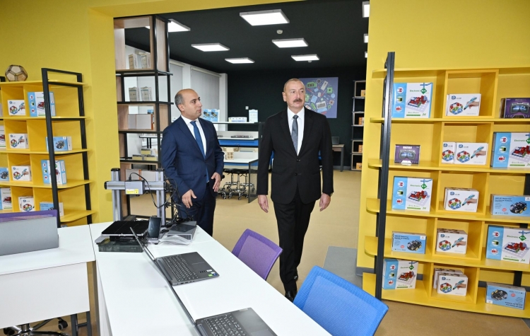 Prezident Xırdalan şəhər 11 nömrəli tam orta məktəbin yeni binasının açılışında iştirak edib -