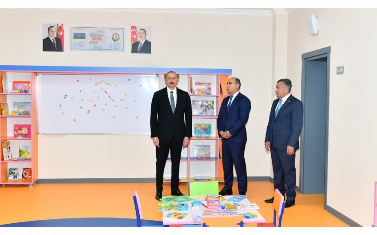 Prezident Xırdalan şəhər 11 nömrəli tam orta məktəbin yeni binasının açılışında iştirak edib -