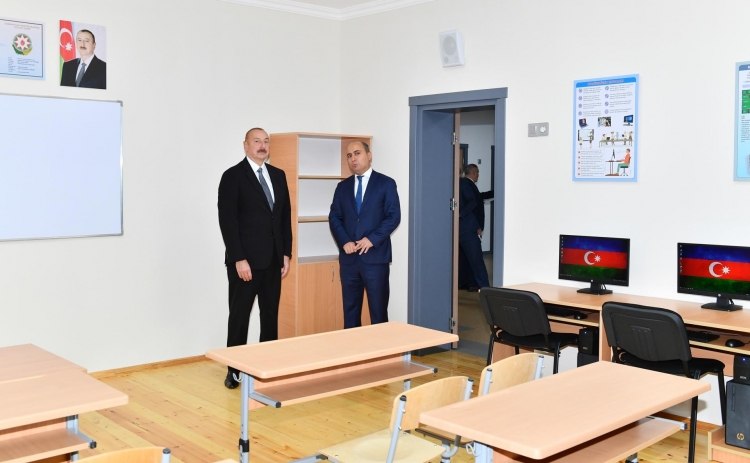 Prezident Xırdalan şəhər 11 nömrəli tam orta məktəbin yeni binasının açılışında iştirak edib -