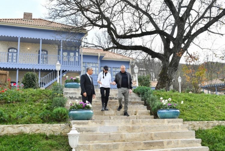 Prezident və birinci xanım Şuşada “Yasəmən” otelinin açılışında iştirak ediblər -