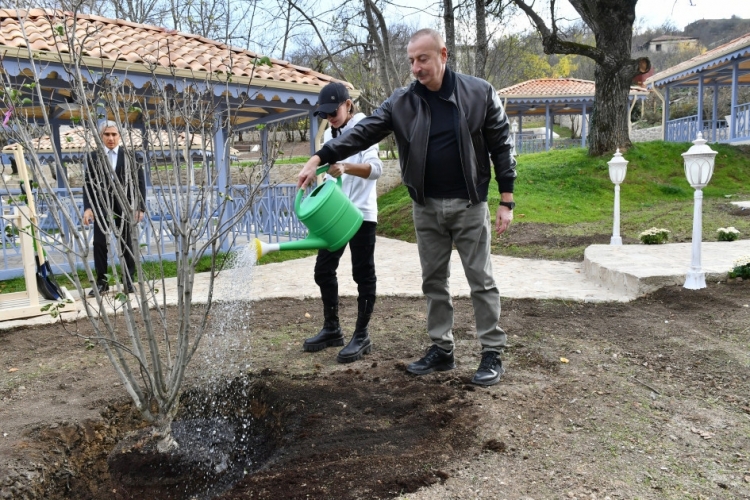 Prezident və birinci xanım Şuşada “Yasəmən” otelinin açılışında iştirak ediblər -
