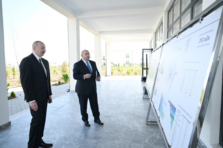 Prezident Ağdamın Kəngərli kəndinin birinci mərhələsinin açılışında iştirak edib -