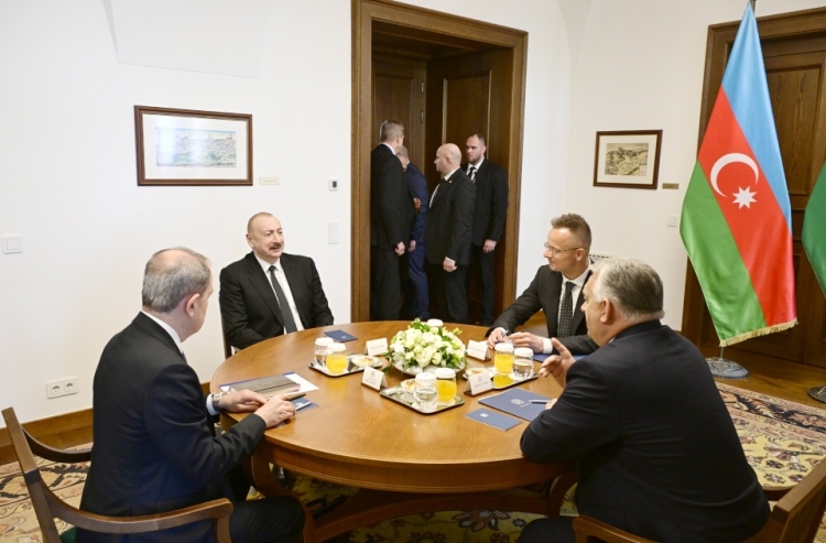 İlham Əliyev Viktor Orbanla görüşüb