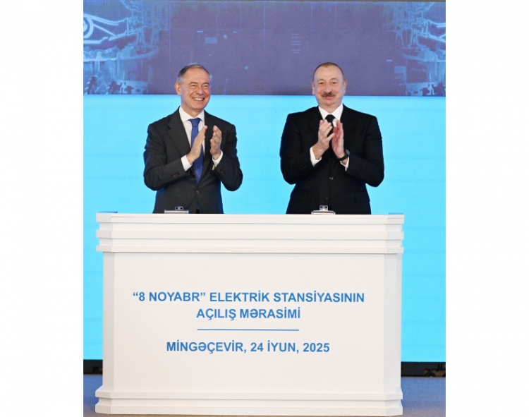 Mingəçevirdə “8 Noyabr” Elektrik Stansiyasının açılışıı olub
