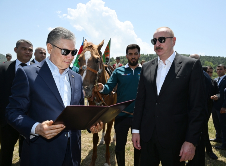 Berdiməhəmmədova Qarabağ atı hədiyyə edilib -