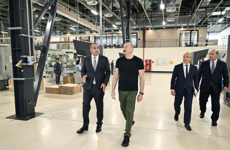 Prezident Ağdamda tütün məmulatlarının istehsalı müəssisəsinin açılışında iştirak edib
