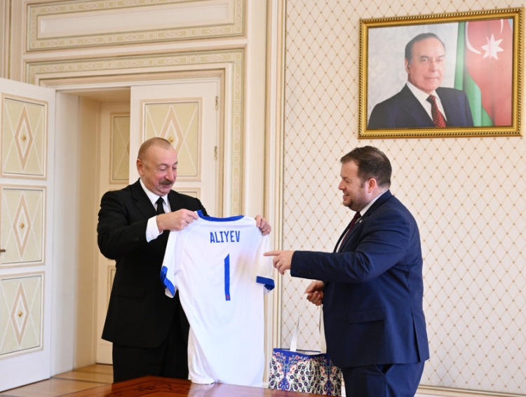 İlham Əliyev Stiven Doutini qəbul edib