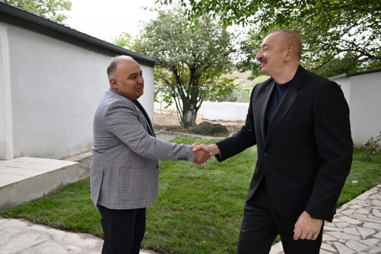 İlham Əliyev Şuşakənddə olub