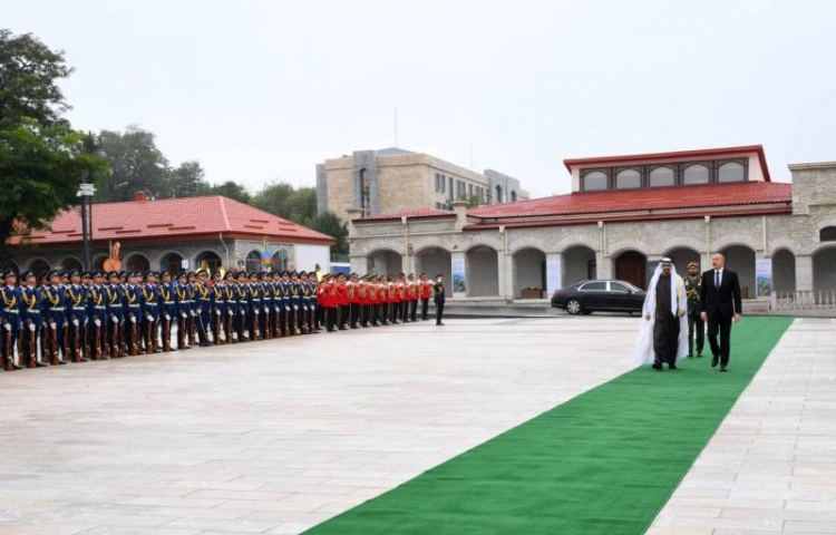 Birləşmiş Ərəb Əmirlikləri Prezidentinin Şuşada rəsmi qarşılanma mərasimi olub