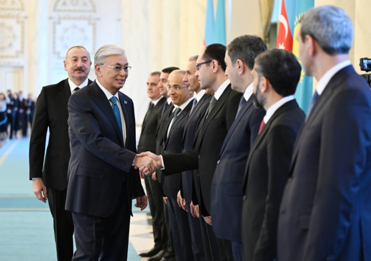Azərbaycan Prezidentinin Astanada rəsmi qarşılanma mərasimi olub