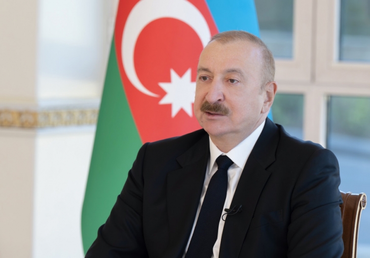 Prezident İlham Əliyev yerli televiziya kanallarına müsahibə verib -
