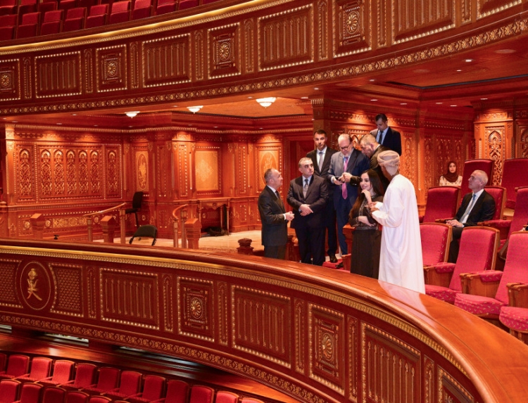 Leyla Əliyeva Maskatda Sultan Opera Evində olub
