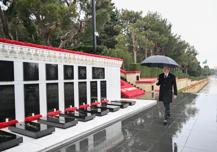 Prezident 20 Yanvar şəhidlərinin xatirəsini yad edib -