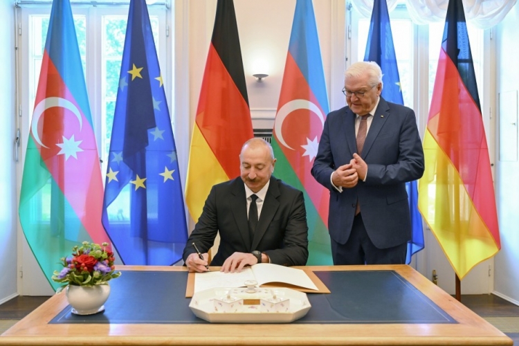 Azərbaycan və Almaniya prezidentlərinin təkbətək görüşü keçirilib -